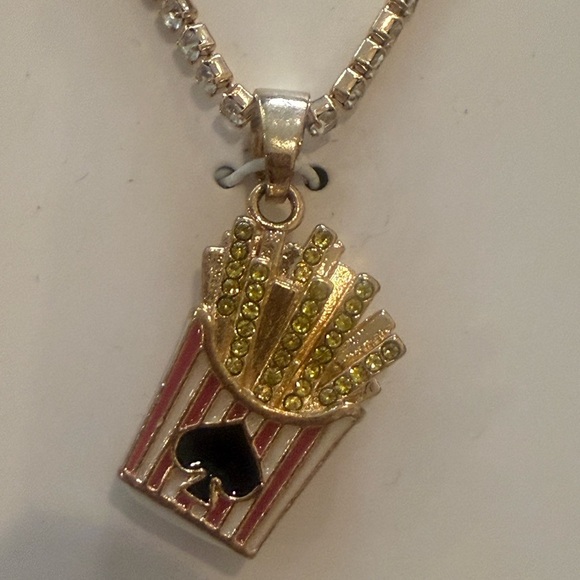 Kate Spade x Target French Fry Crystal Pendant Necklace – 16” + 3” Extender NIB - Picture 5 of 7